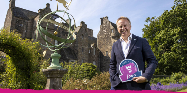 National Trust for Scotland Chief Executive, Phil Long stands in the garden of Kellie Castle