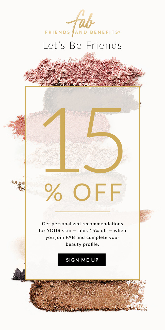 15% Off - Get personalised recommendations for your skin