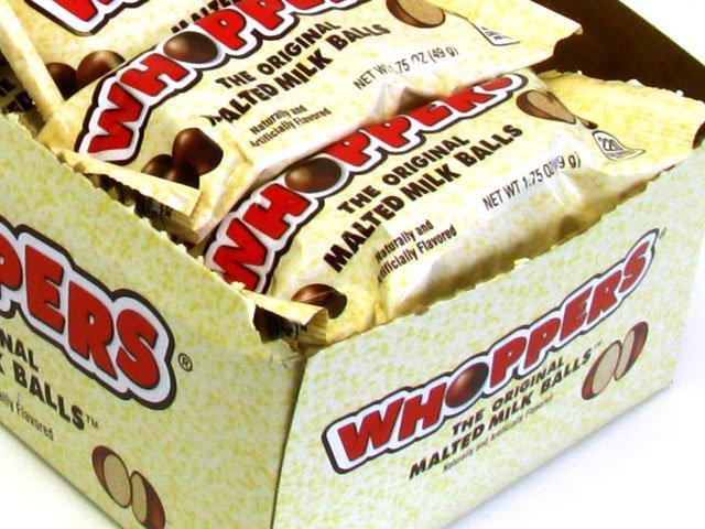 Image of Whoppers Malted Milk Balls - 1.75 oz pkg - Box of 24