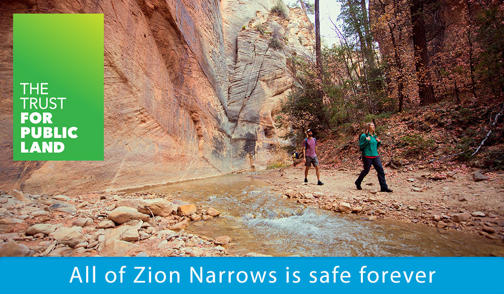 All of Zion Narrows is safe forever