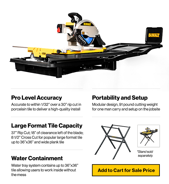 Key Features of DEWALT? D36000 and Stand