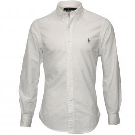 Slim-Fit Oxford Shirt, White