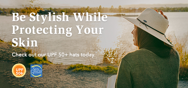 Be stylish while protecting your skin. Check out our UPF 50+ hats today. 