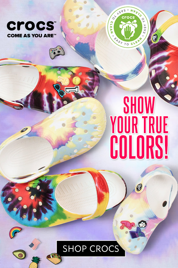 Show your true colors. Shop Crocs