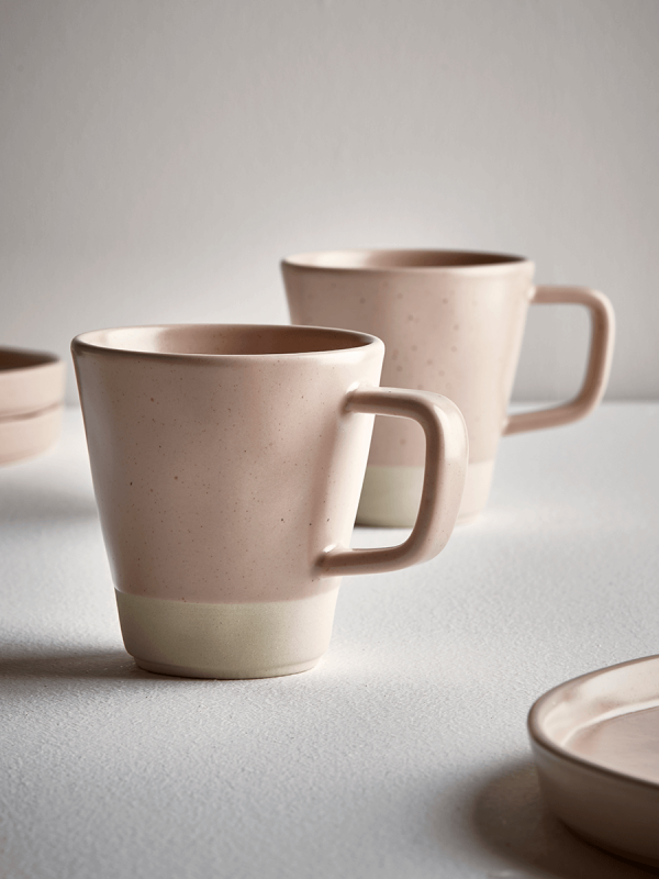 Six Speckled Mugs - Blush