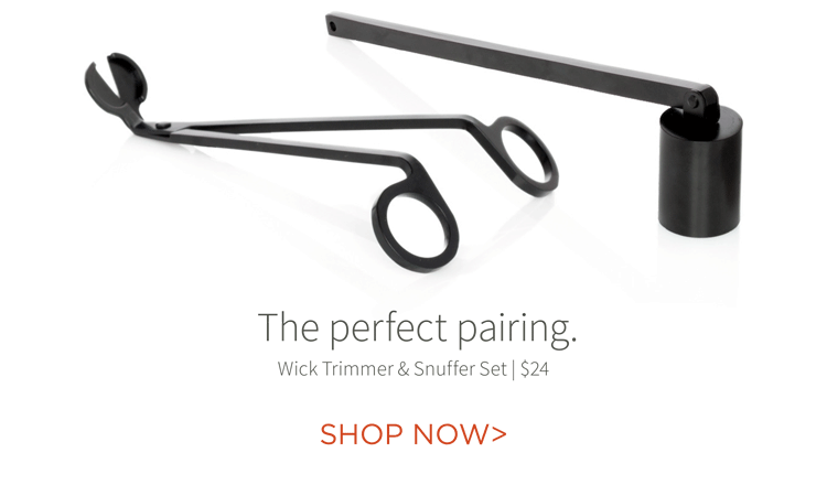 The perfect pairing. Wick Trimmer and Snuffer Set, $24