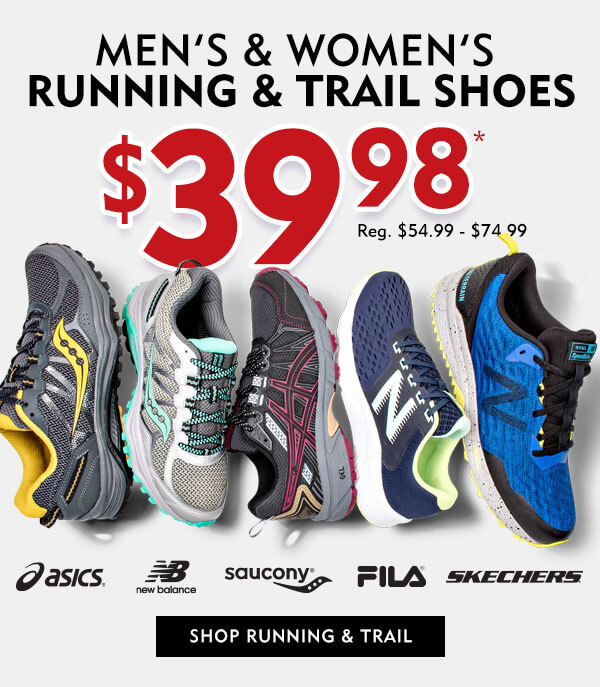 Men''s and Women''s running and trail shoes $39.98. Shop Running and Trail