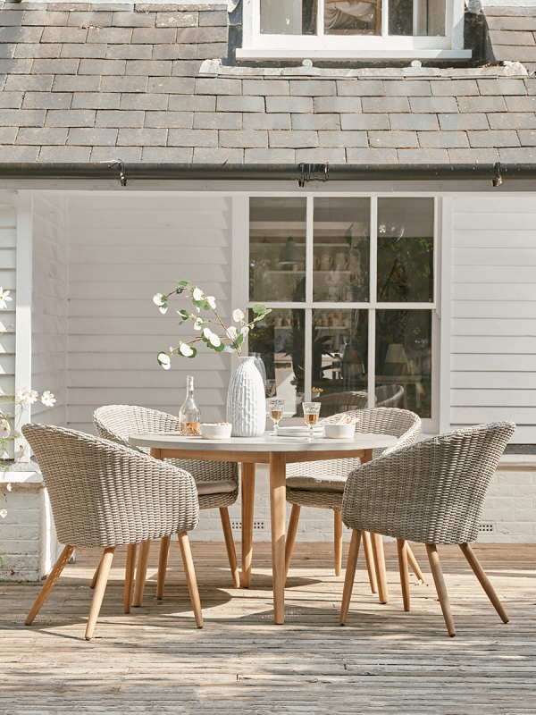 NEW Indoor Outdoor Concrete Topped Dining Table - Round