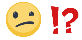 Emoji showing confused face