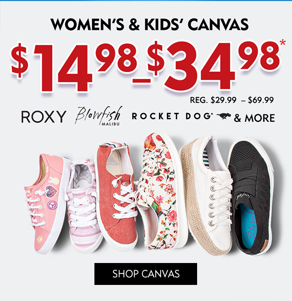 Women''s and kids'' canvas $14.98 - $34.98. Shop Canvas