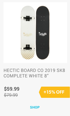 HECTIC BOARD CO 2019 SK8 COMPLETE WHITE 8