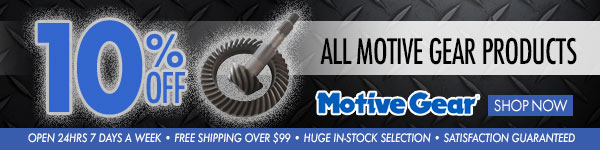 Save 10% off all Motive Gear Products