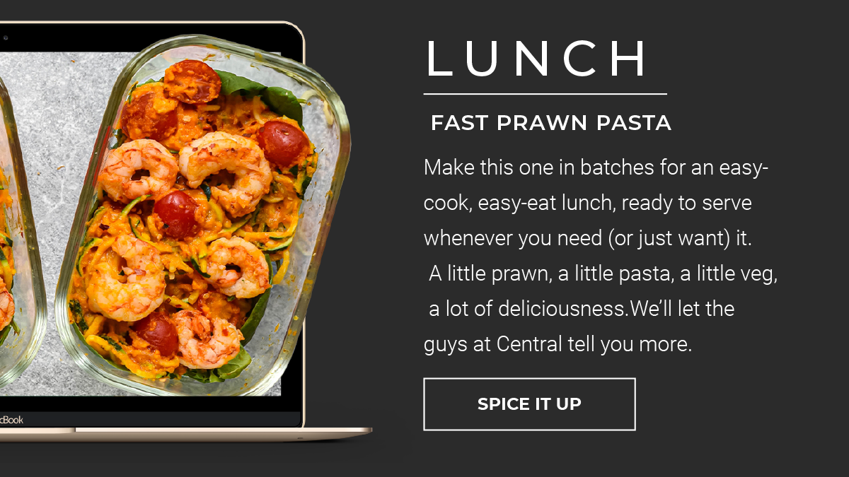 Lunch | Fast Prawn Pasta.