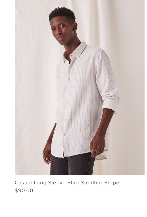 Casual Long Sleeve Shirt Sandbar Stripe | Assembly Label