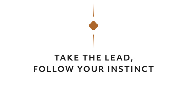 Take the lead, follow your instinct