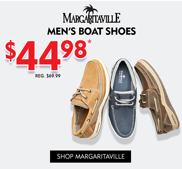 Margaritaville Men''s Boat Shoes only $44.98, reg $69.99. Shop Now!