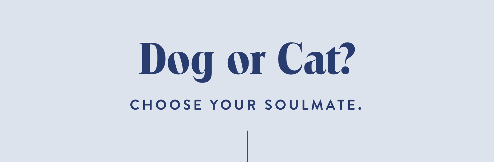 Dog or Cat? Choose your soulmate.