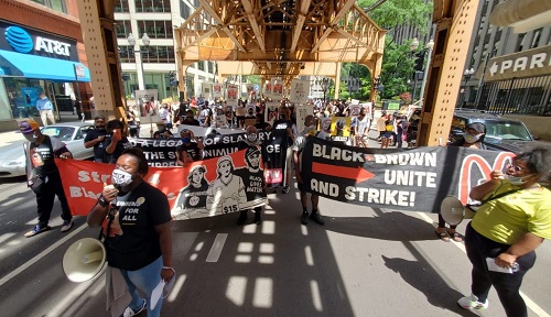 Protesters in Chicago.