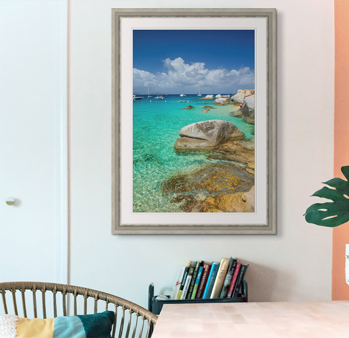 British Virgin Islands, Virgin Gorda, The Baths, beach view by Walter Bibikow