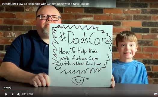 aaron sheldon and his son star in a Dove Men+Care video
