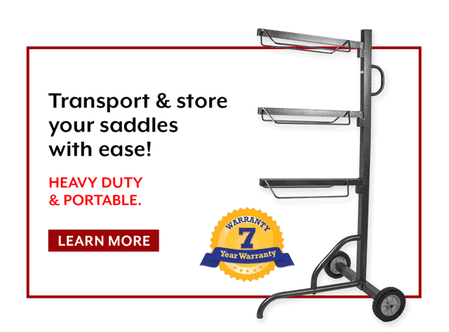 Easy-Up? Pro Series 3 Tier Saddle Rack on Wheels