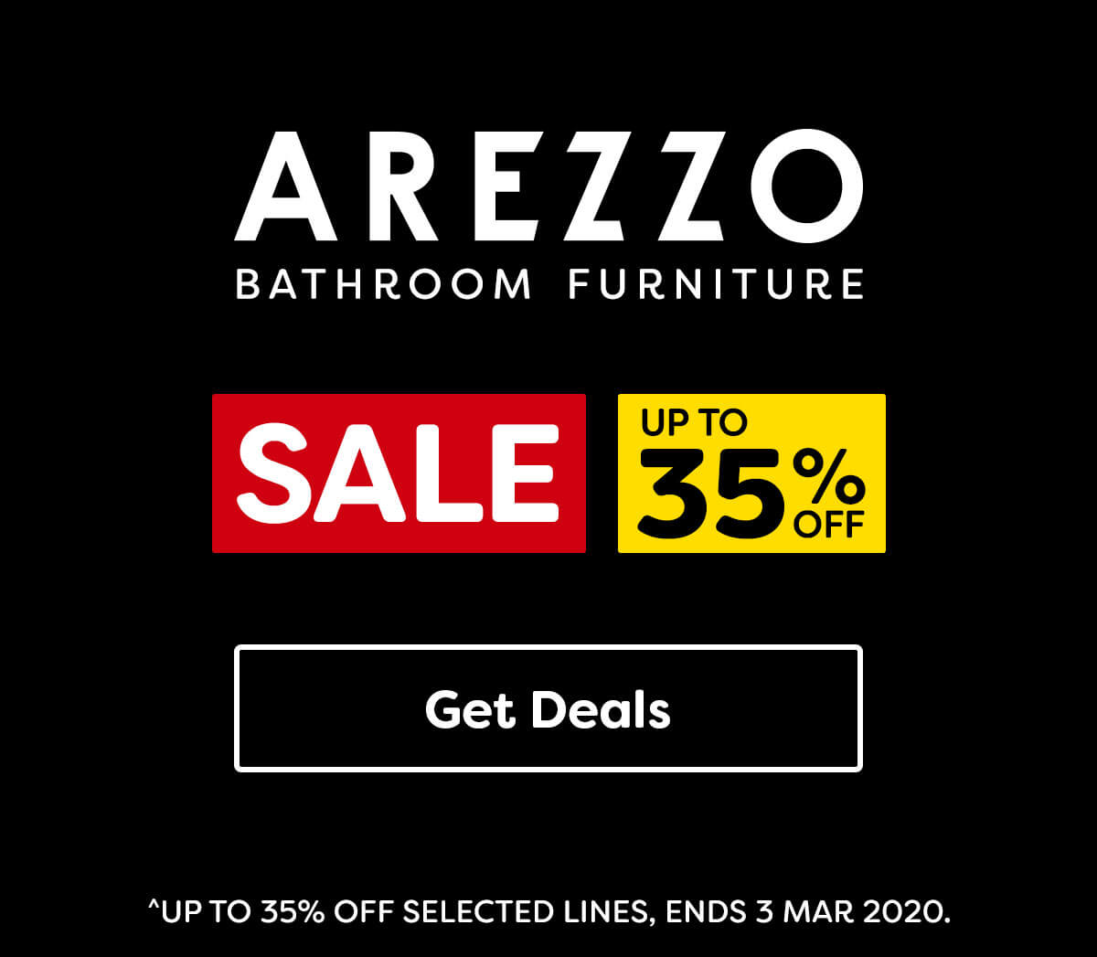 Up to 35% off Arezzo Bathroom Furniture