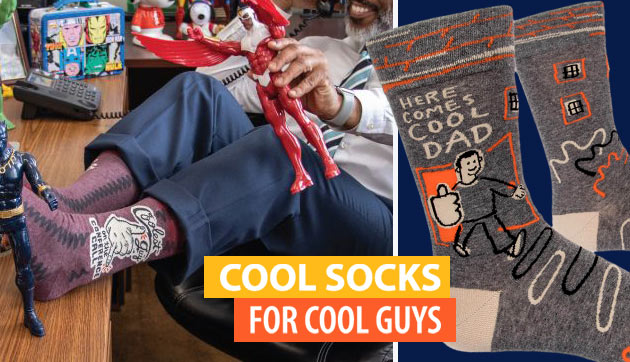 Socks don''t have to be lame as a gift!  Most guys love to have a fun pair of socks!