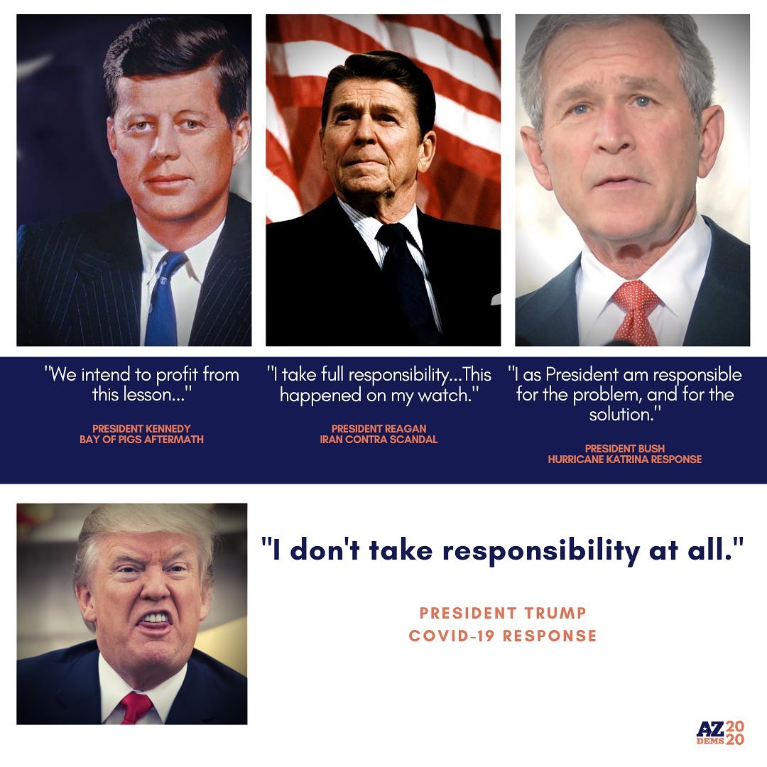 "I don't take responsibility at all." -President Trump COVID-19 Response