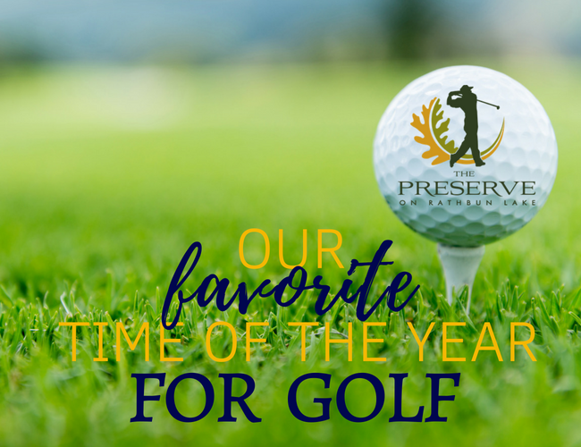 Our favorite time of the year for golf!
