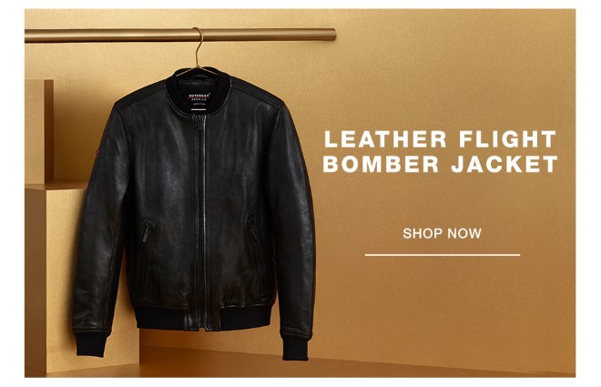 Leather Flight Bomber Jacket