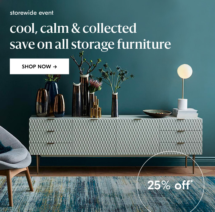 cool, calm & collected save on all storage furniture