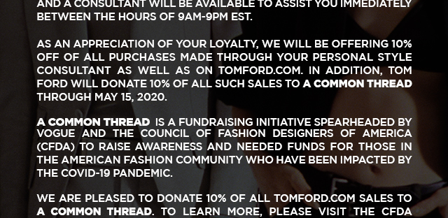 TOM FORD GIVES.
