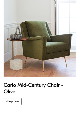 Carlo Mid-Century Chair - Olive