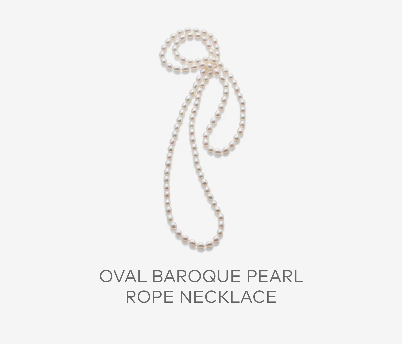 Oval Baroque Pearl Rope Necklace