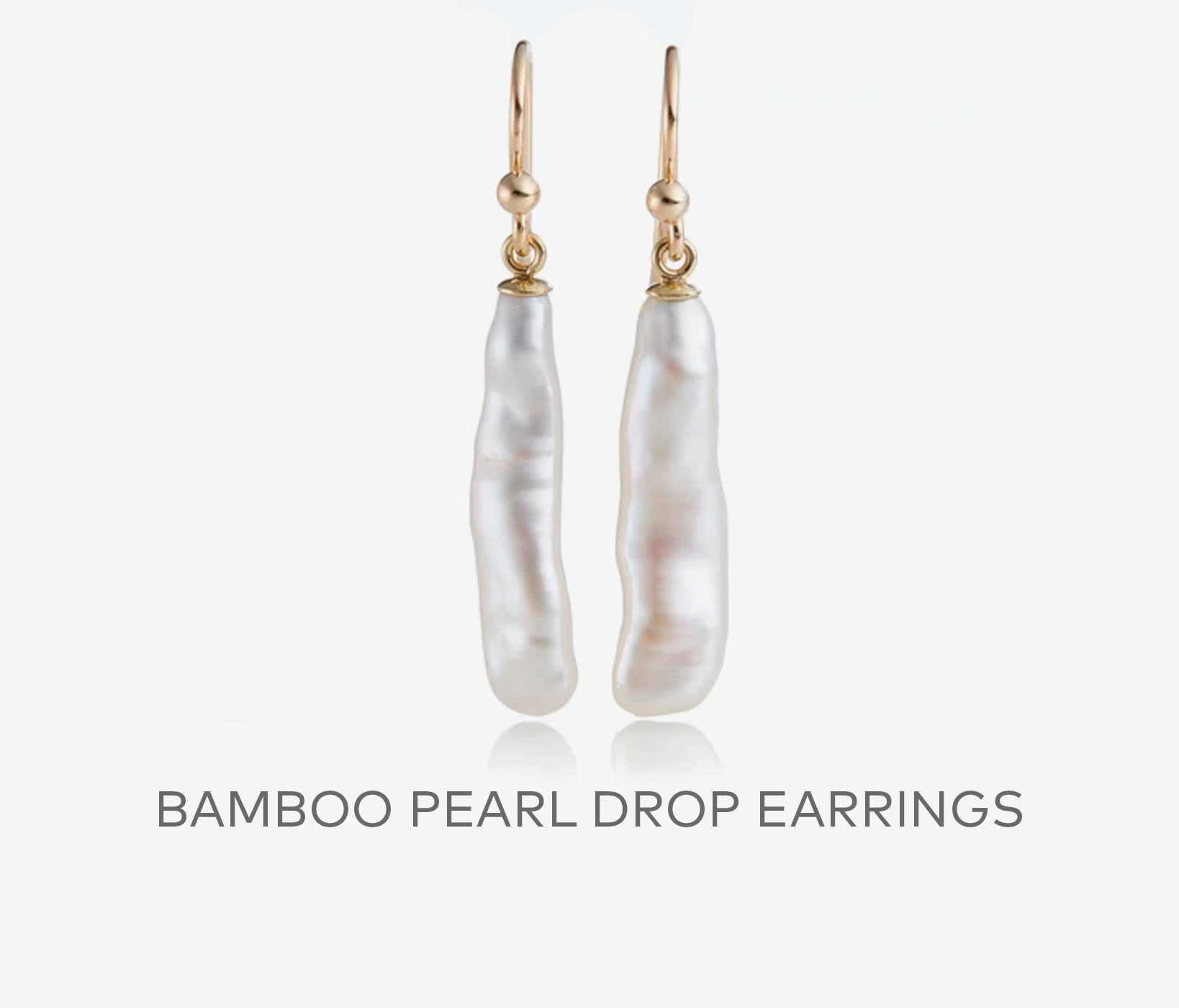 Bamboo Pearl Drop Earrings