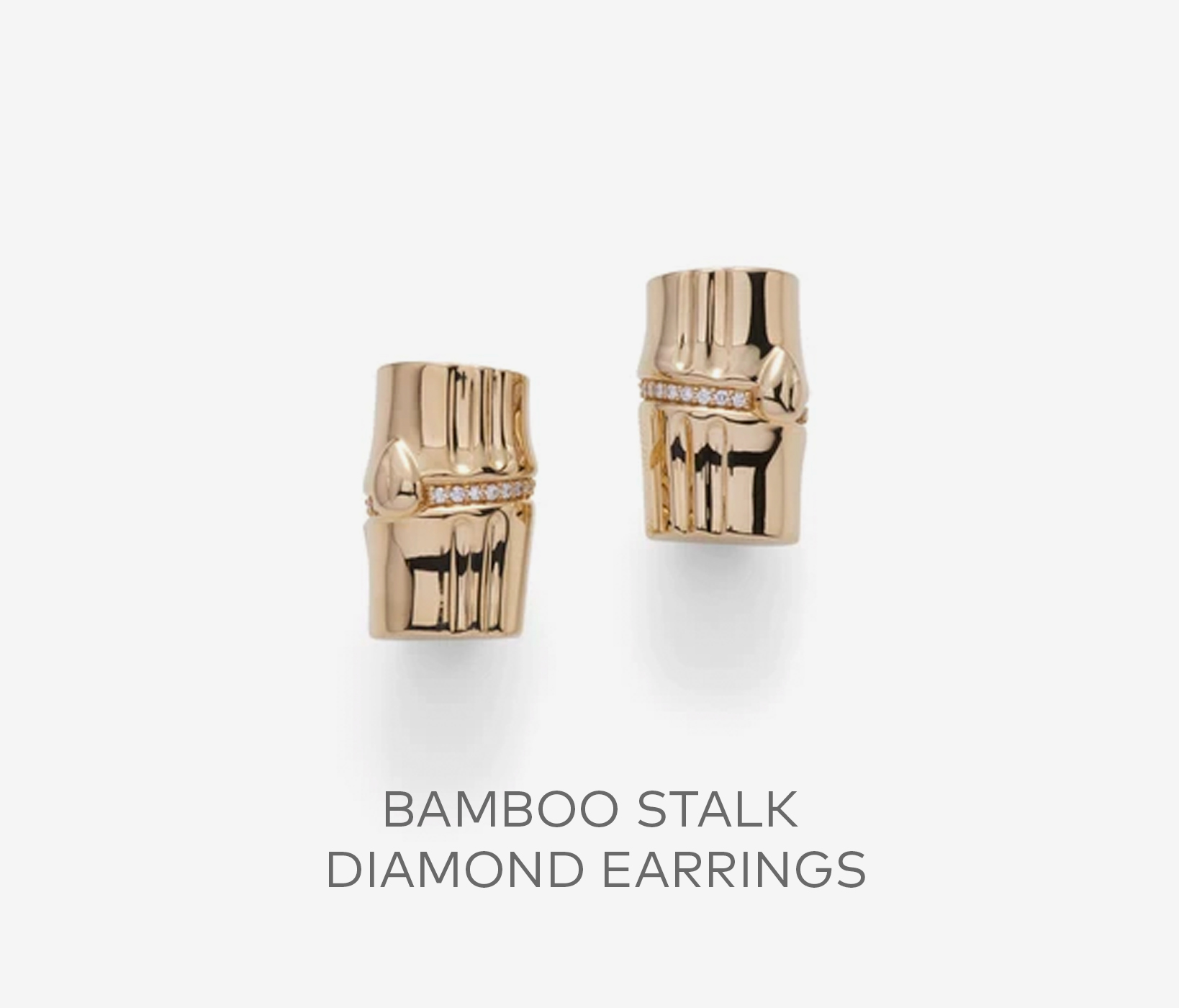 Bamboo Stalk Diamond Earrings