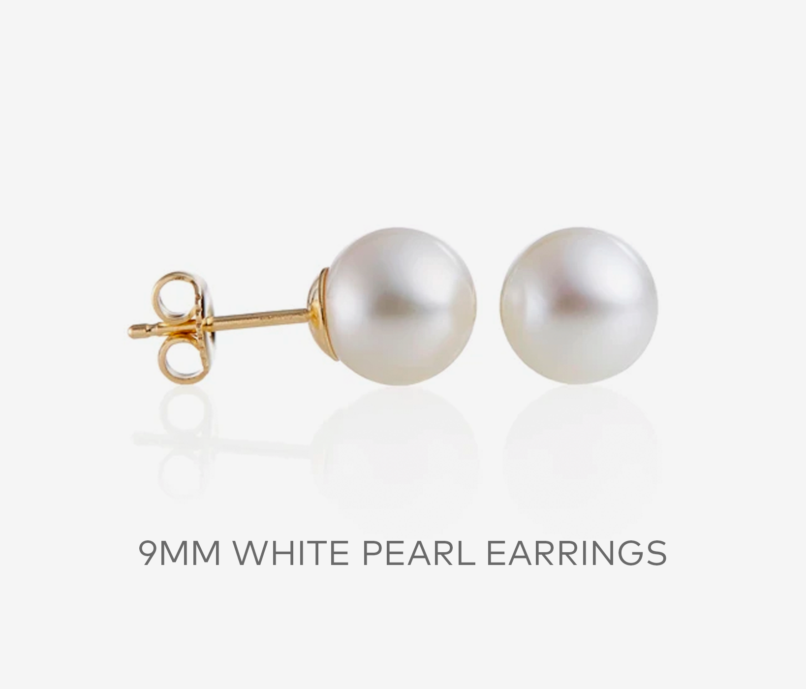 9mm White Pearl Earrings