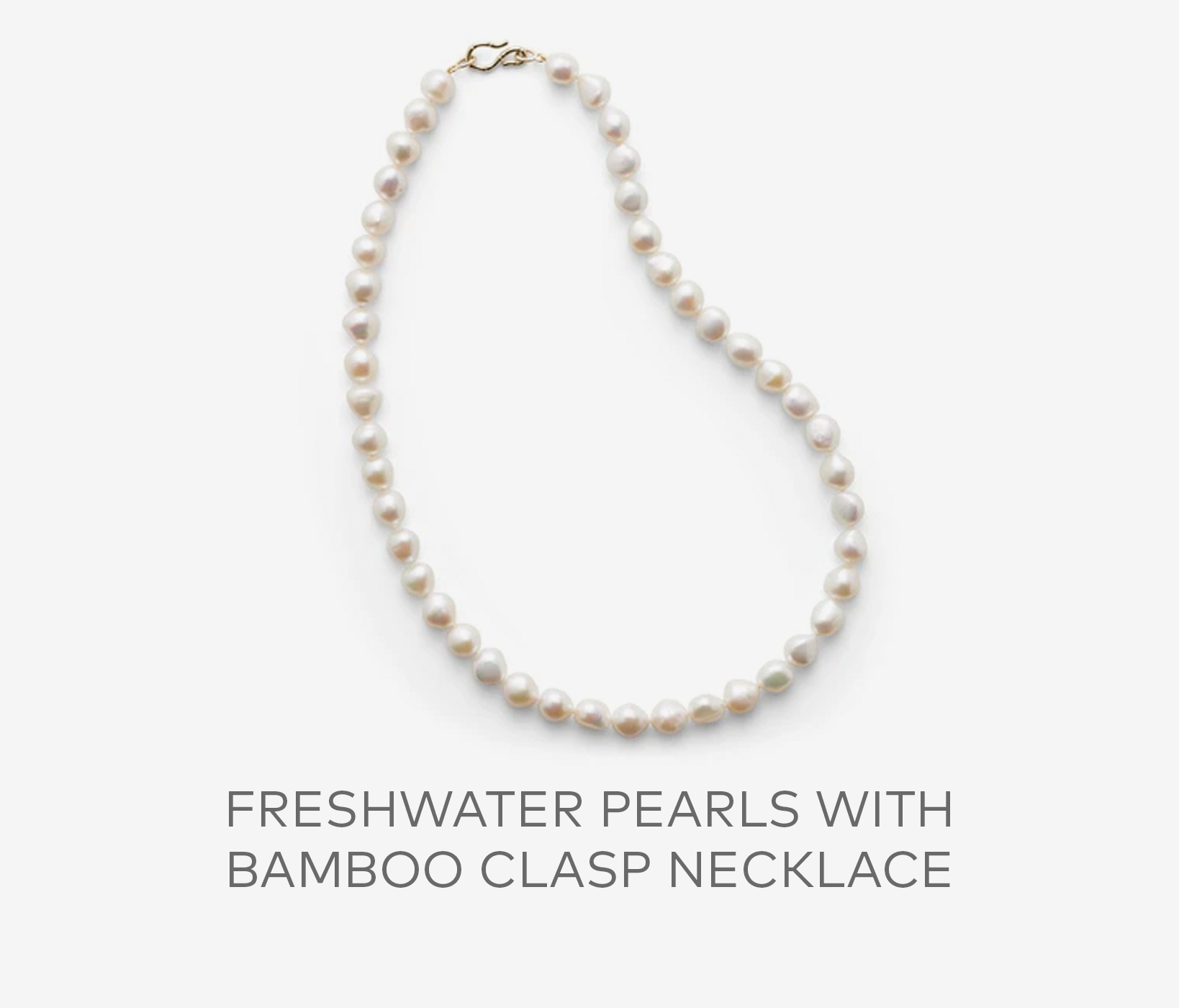 Freshwater Pearls with Bamboo Clasp Necklace