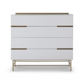 Sleek - Contemporary Four Drawer Wide Chest With Various Colour Options