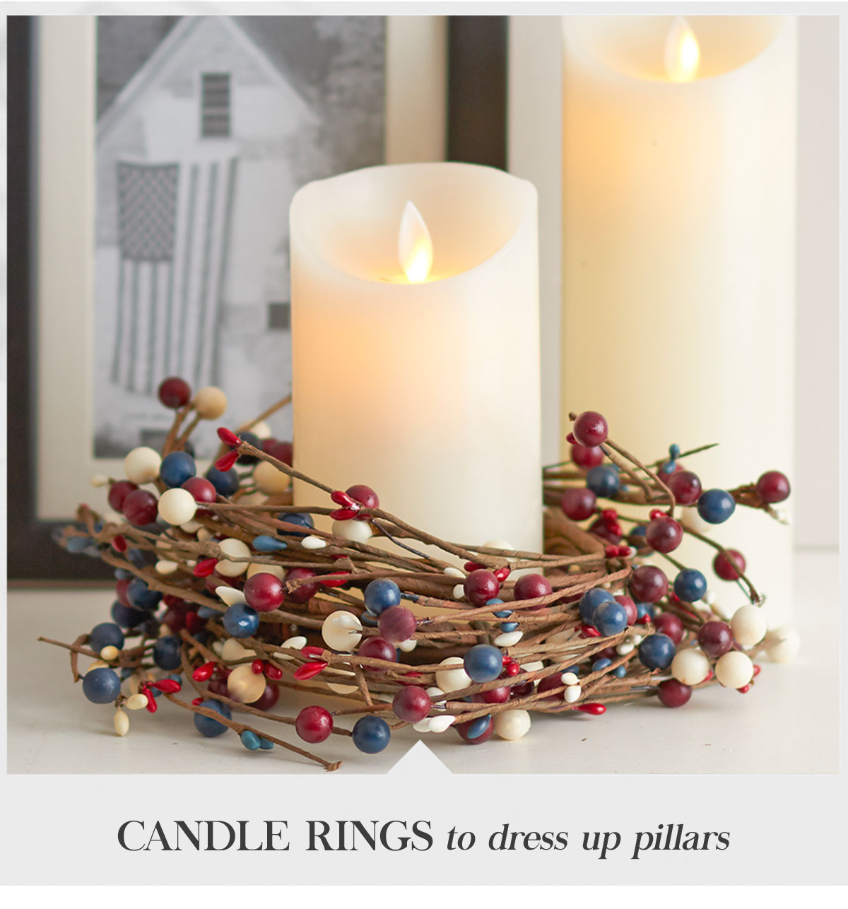 Candle Rings to dress up pillars