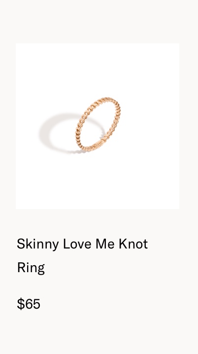 Skinny Love Me Knot Ring