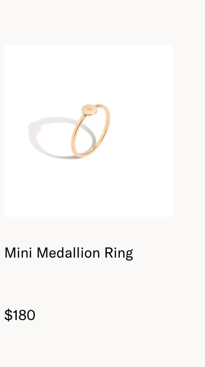 Mini Medallion Ring