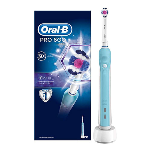 Oral-B Pro 600 3D White Rechargeable Electric Toothbrush - Only ?27.15