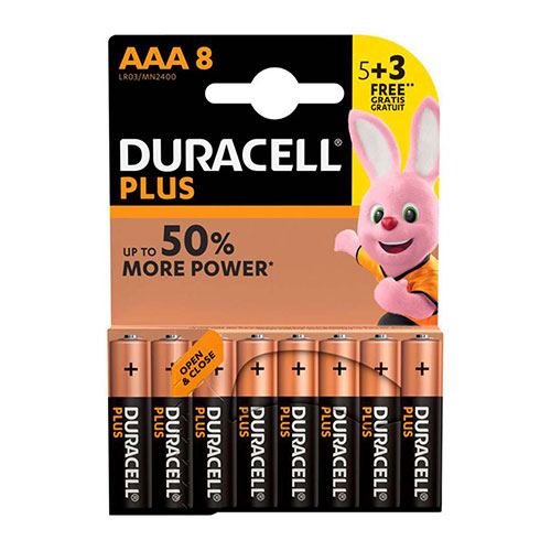 Value 8 Pack - Duracell Plus Power AAA Alkaline Batteries - Only ?5.39