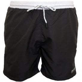 Starfish Swim Shorts, Charcoal with white contrast
