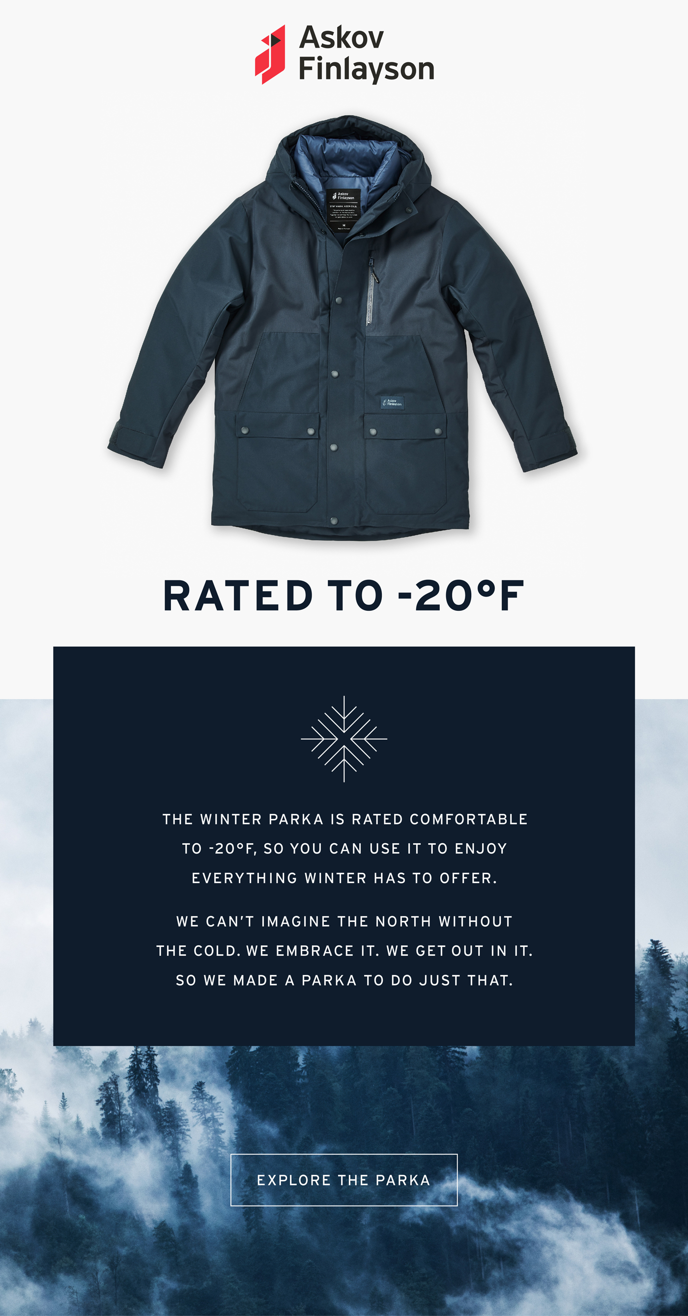 Meet The Winter Parka. The first radically sustainable parka built to enjoy our Northern winters.