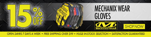 Save 15% off all Mechanix Wear Gloves