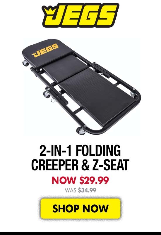 JEGS 2-in-1 Folding Creeper & Z-Seat - Now $29.99 Was $34.99