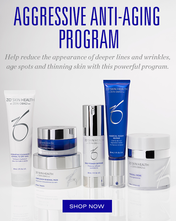 AGGRESSIVE ANTI-AGING PROGRAM  Help reduce the appearance of deeper lines and wrinkles, age spots and thinning skin with this powerful program.  SHOP NOW