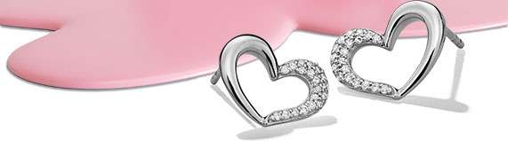 Diamond Heart Earrings